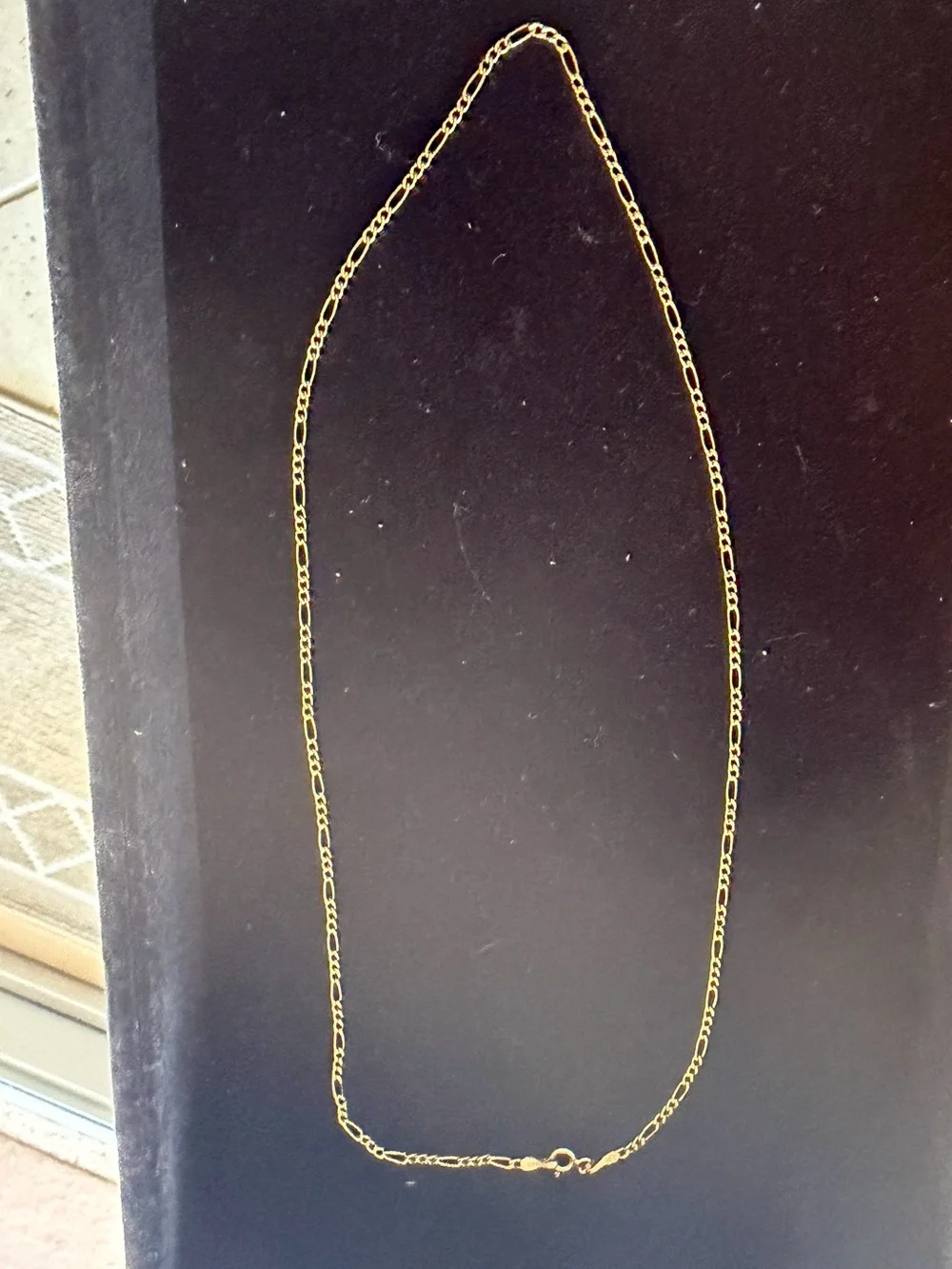 Classic 10k Gold Link Figueroa Necklace - Elegant Jewelry 18 inches